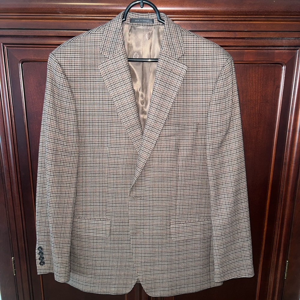 Ralph Lauren Mens (42R) UltraFlex Mini Houndstooth Stretch Blazer